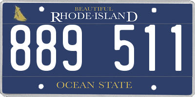 RI license plate 889511