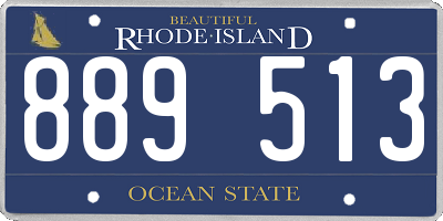 RI license plate 889513