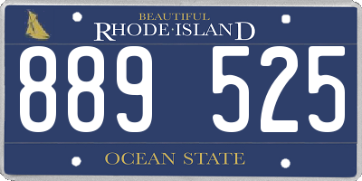 RI license plate 889525