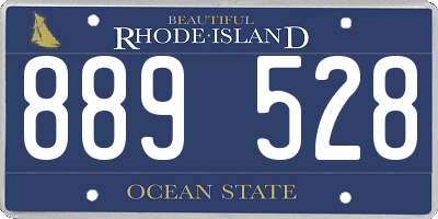 RI license plate 889528