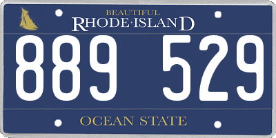 RI license plate 889529