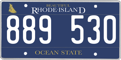 RI license plate 889530