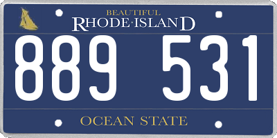 RI license plate 889531