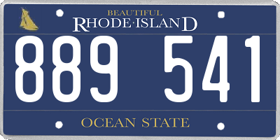 RI license plate 889541