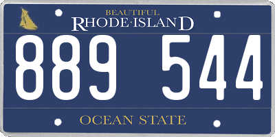 RI license plate 889544