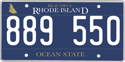 RI license plate 889550