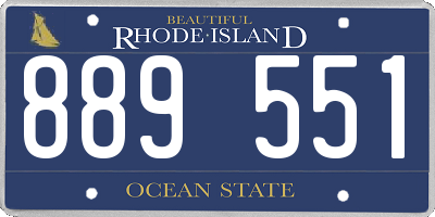 RI license plate 889551