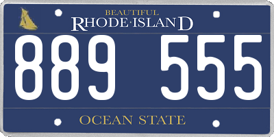 RI license plate 889555