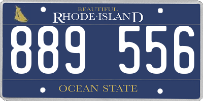 RI license plate 889556