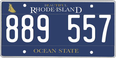 RI license plate 889557
