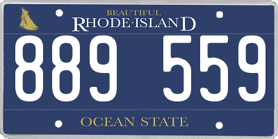 RI license plate 889559