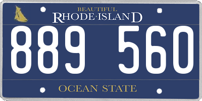 RI license plate 889560