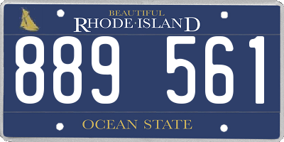 RI license plate 889561