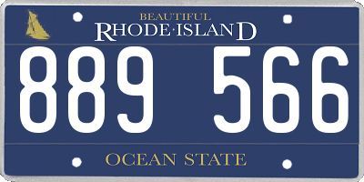 RI license plate 889566