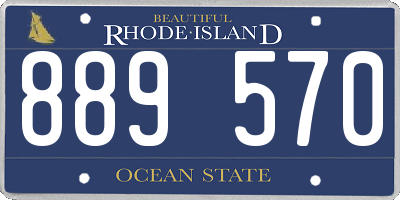 RI license plate 889570