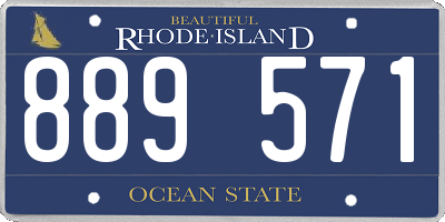 RI license plate 889571