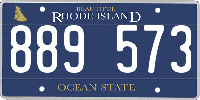 RI license plate 889573