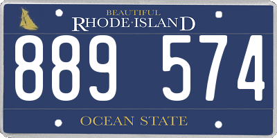 RI license plate 889574