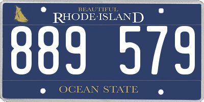 RI license plate 889579