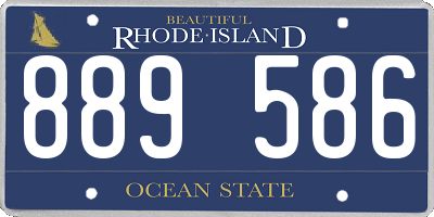 RI license plate 889586