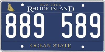 RI license plate 889589