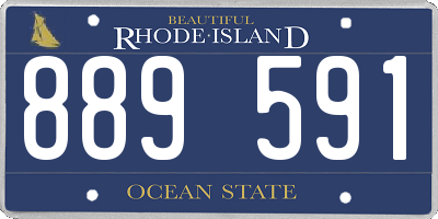 RI license plate 889591