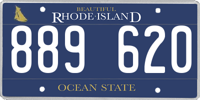 RI license plate 889620