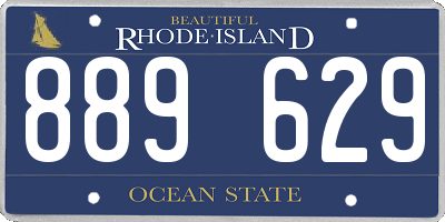 RI license plate 889629