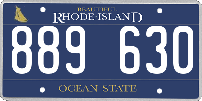RI license plate 889630