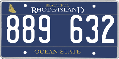 RI license plate 889632