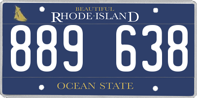 RI license plate 889638