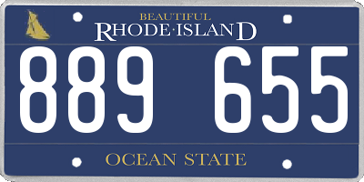 RI license plate 889655