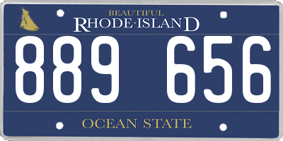 RI license plate 889656
