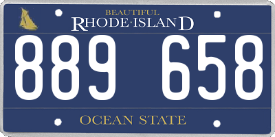 RI license plate 889658