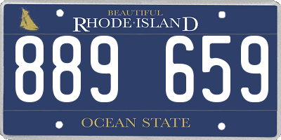 RI license plate 889659