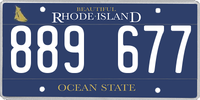 RI license plate 889677