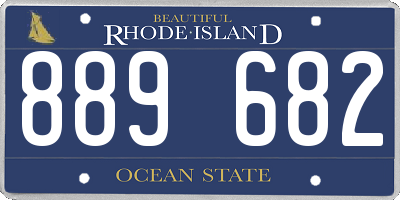 RI license plate 889682