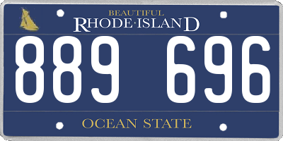 RI license plate 889696