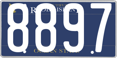 RI license plate 8897