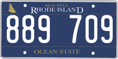 RI license plate 889709
