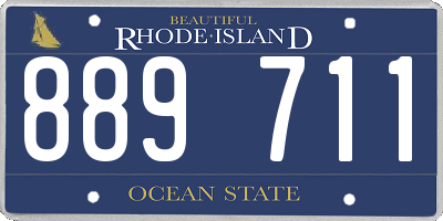 RI license plate 889711