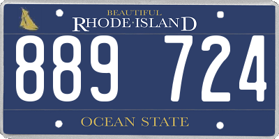 RI license plate 889724