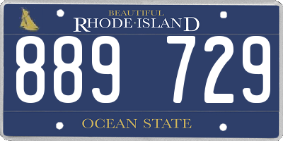 RI license plate 889729