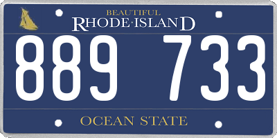 RI license plate 889733