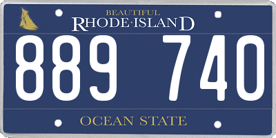 RI license plate 889740