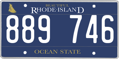 RI license plate 889746