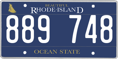 RI license plate 889748