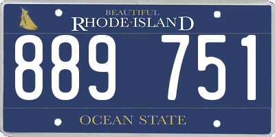 RI license plate 889751