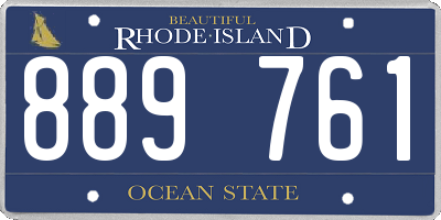 RI license plate 889761