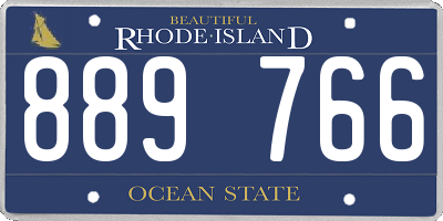 RI license plate 889766